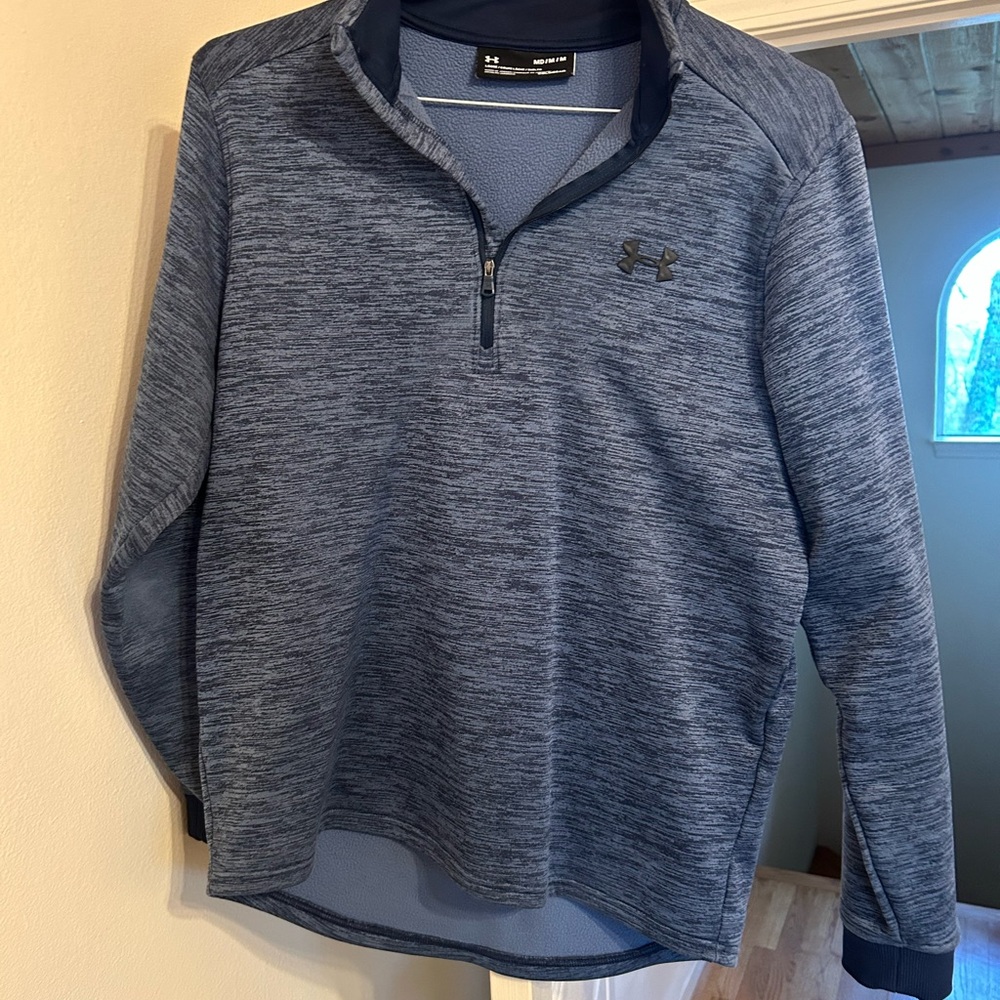 Under Armour Heathered Blue Quarter-Zip Top